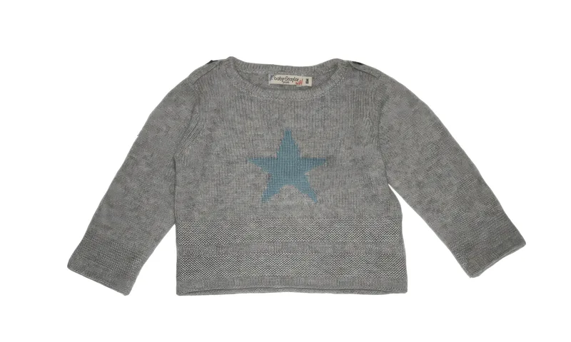 bleuet sweater — Grey, front
