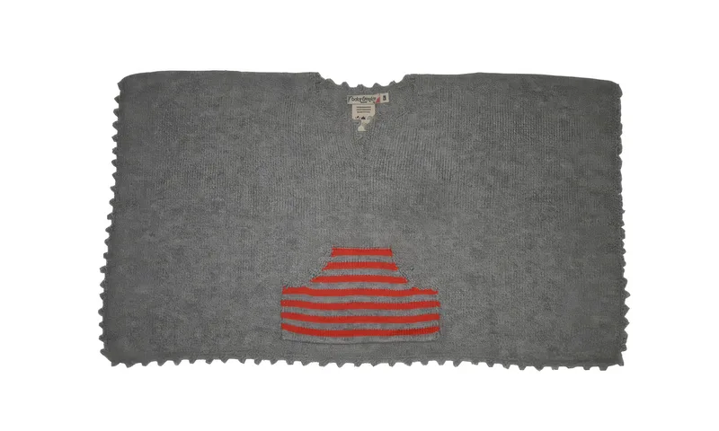 mimosa poncho — Grey, front