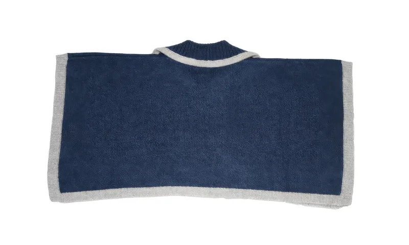 oeuillet poncho — Navy, back