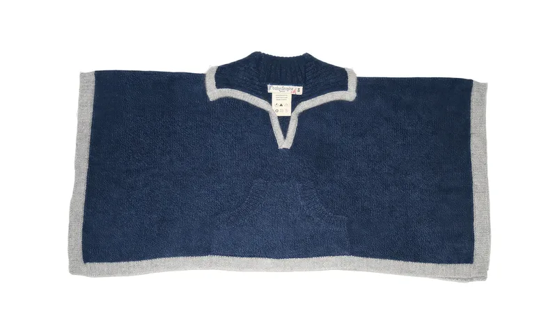 oeuillet poncho — Navy, front